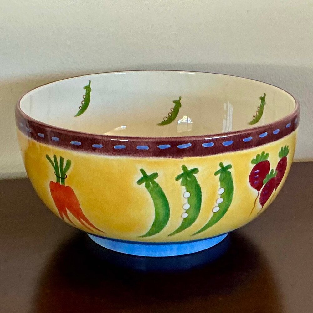 GUC Studio Nova KT382 'Summertime' Decorative Ceramic Salad / Serving Bowl